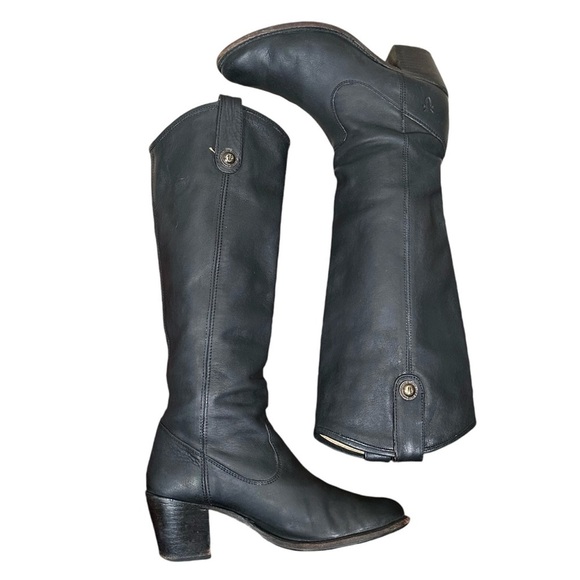 FRYE Tall Jackie Button Slouchy Leather Boots - Picture 10 of 10